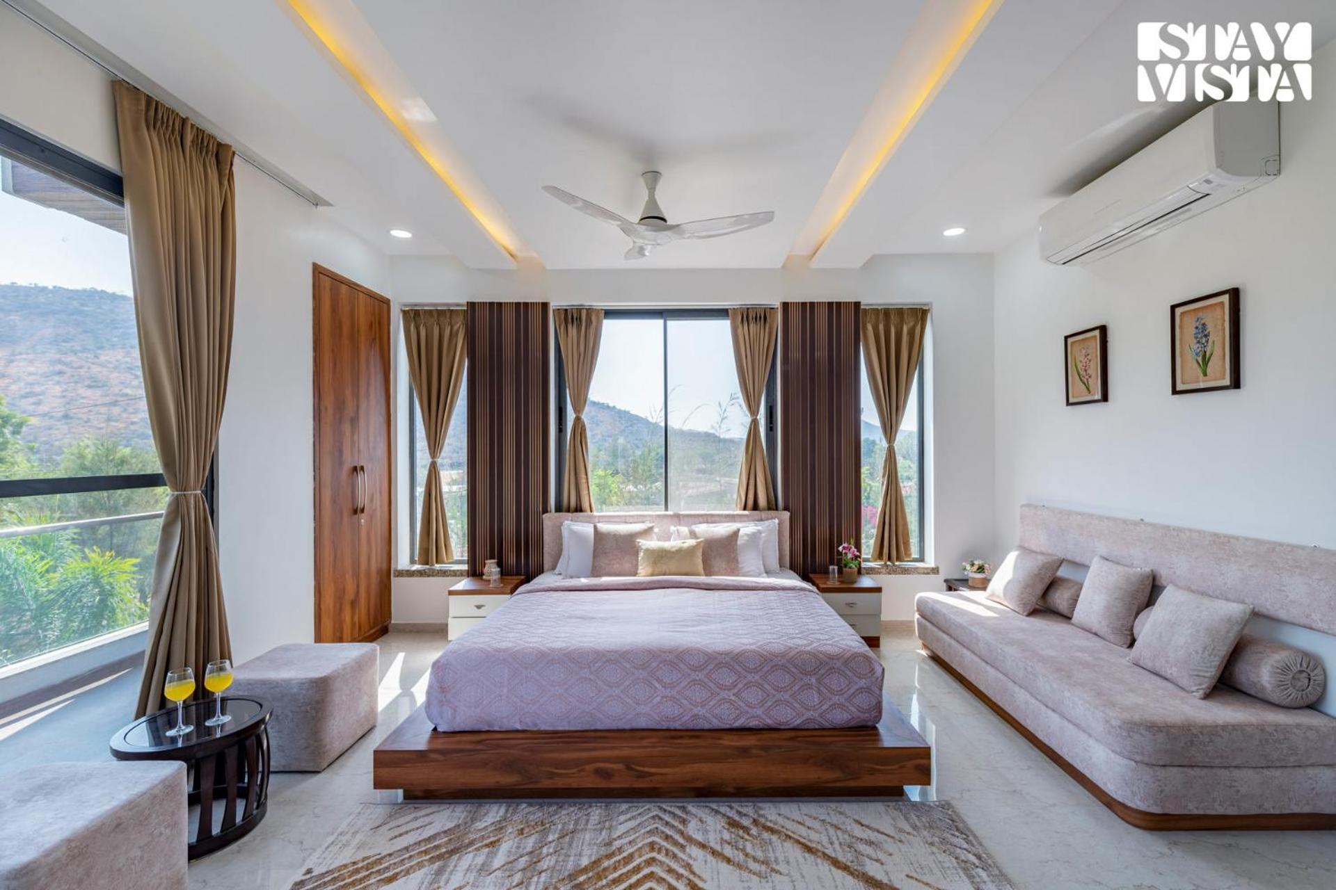 Stayvista'S Bella Dream - Mountain-View With Outdoor Pool, Lawn Featuring A Gazebo & Indoor Games Udaipur Exterior foto